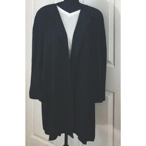 Baronesa Blazer VTG Black Lined Dressy Jacket Coat Shoulder Pads!  No size EUC